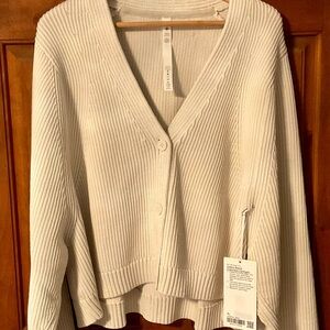 Lululemon Cardigan, cream colour, NWT, size XL